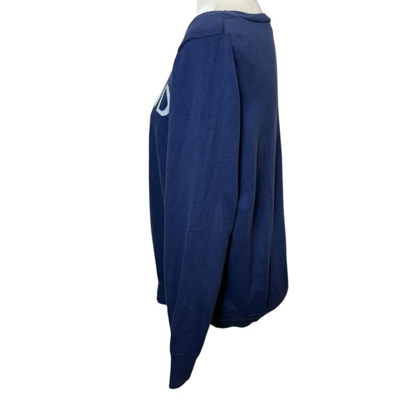 GAP Women's Blue Sweater with Multicolor 'WEEKEND' - Picture 3 of 8